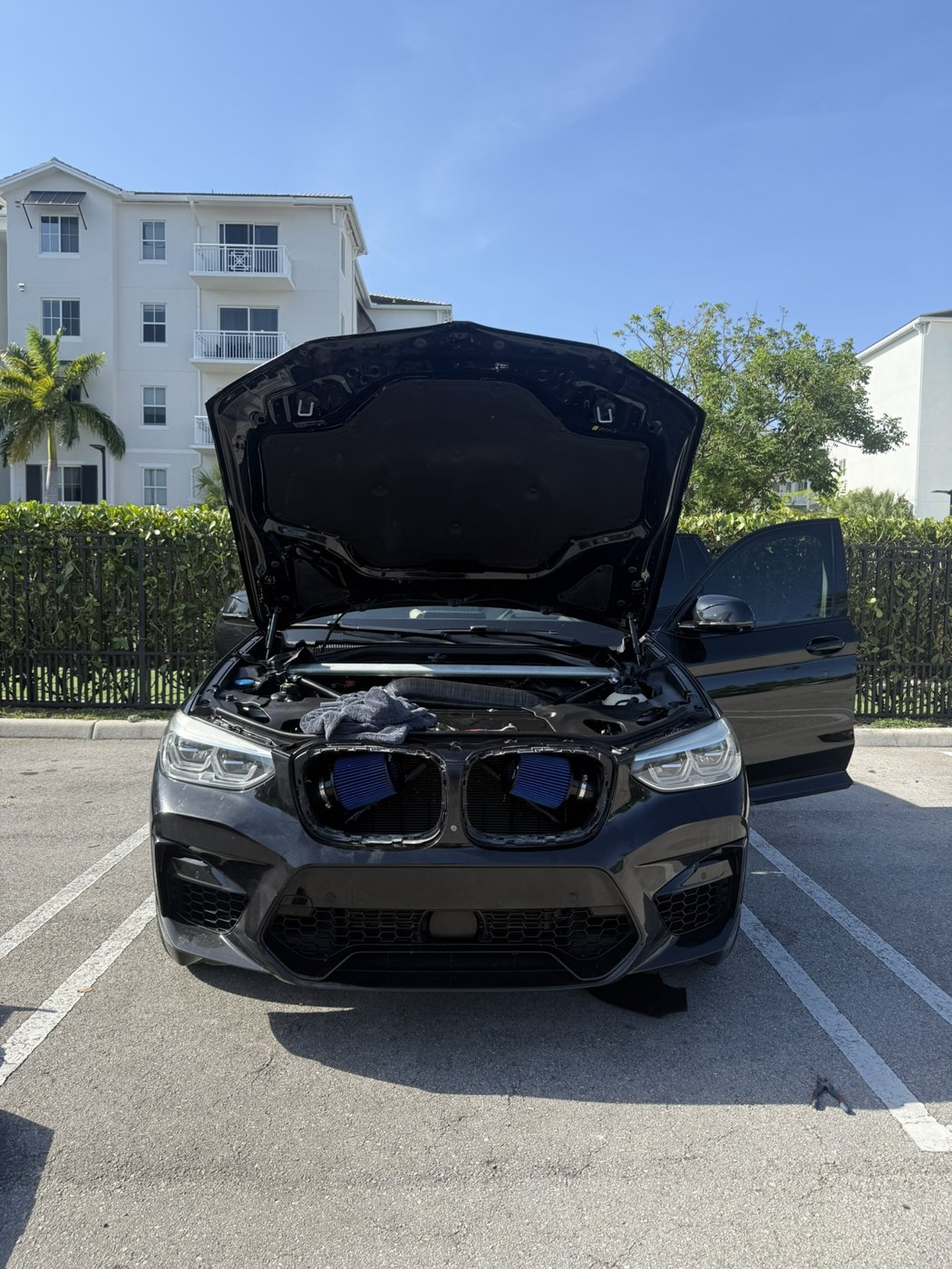 BMW front grille and headlight close-up