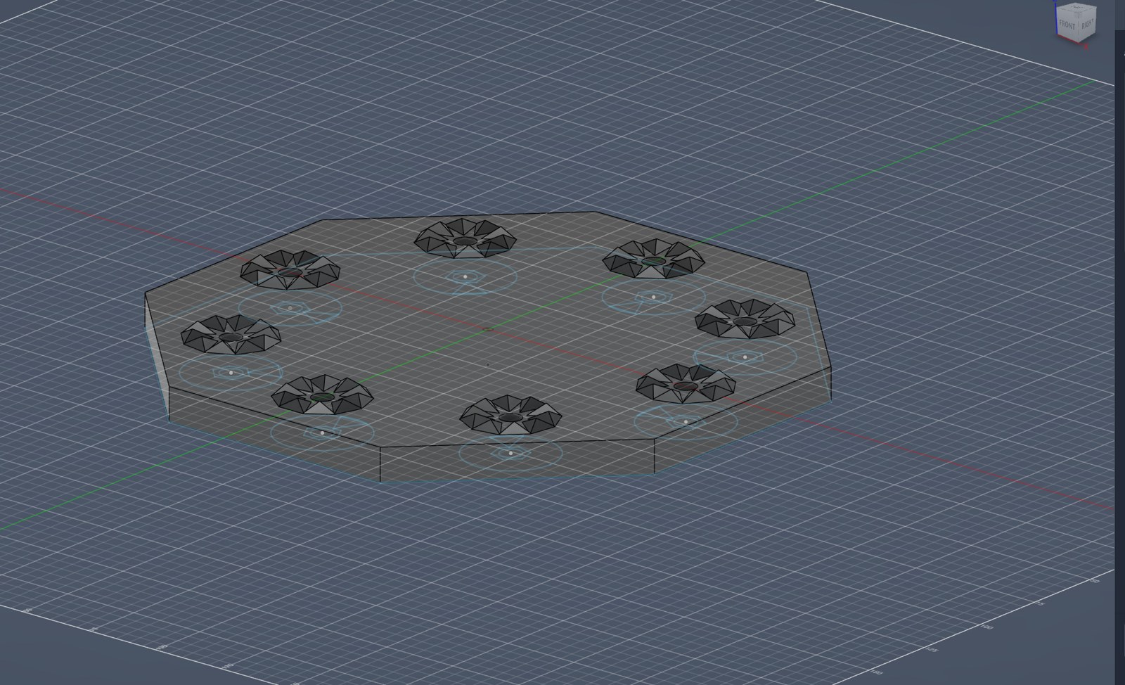 Hub V4 CAD model in Fusion 360