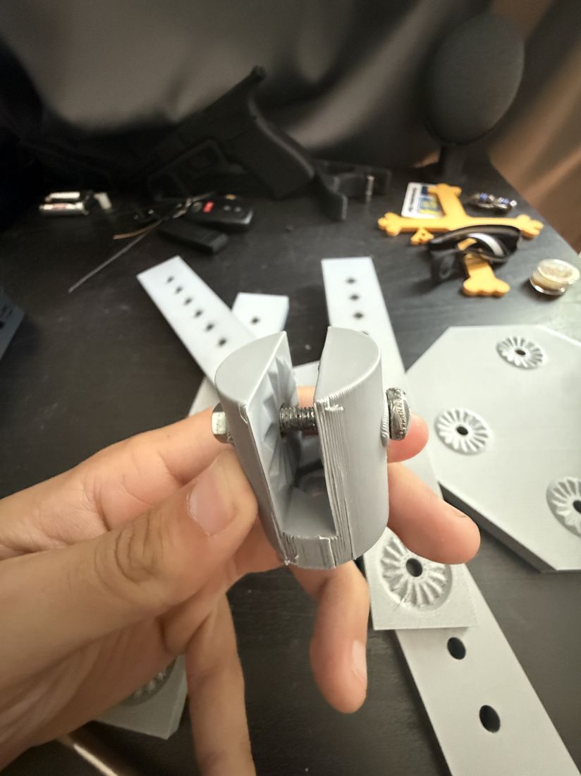 Height-adjust sleeve close-up, different angle