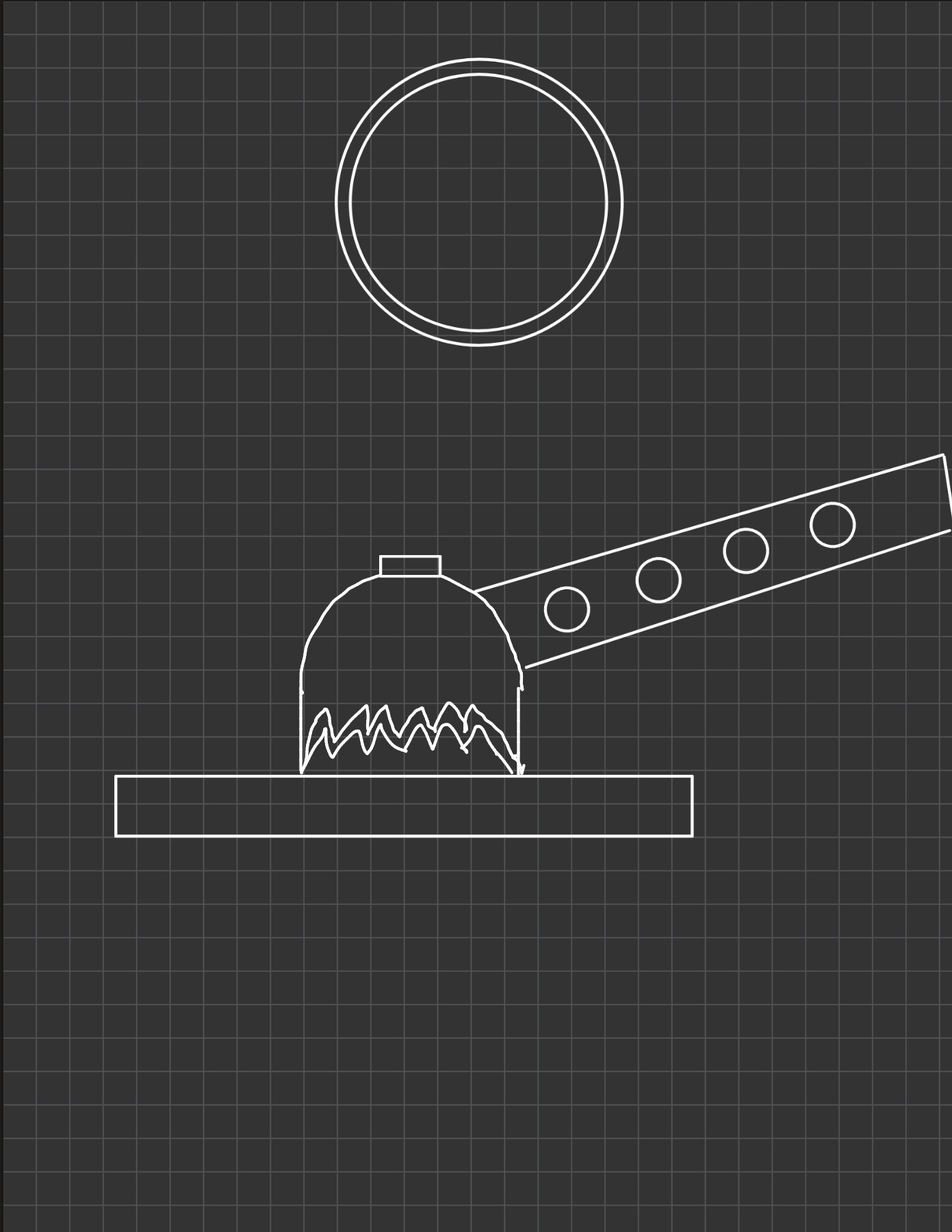 Dome-shaped hub profile with rosette teeth mating to arm with bolt holes