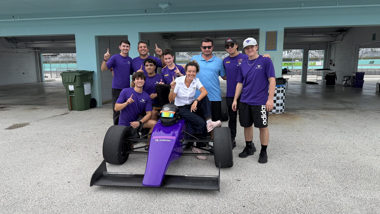 The whole crew together at Homestead-Miami