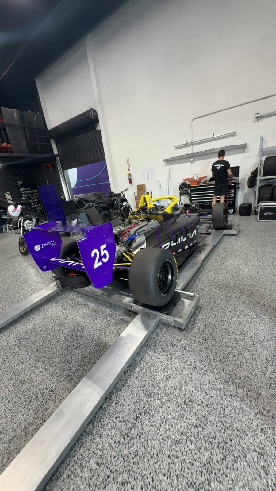 Helping balance the car's weight on the scale pads